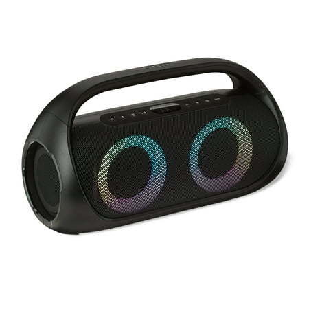 lot 2134 image: onn Portable FM Boombox with LED Lighting