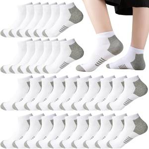 lot 3883 image: 8 Pairs Boys Low Cut Ankle Socks Kids Crew Athletic Breathable Cushion Sole Socks for Running Hiking
