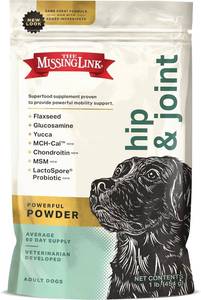 lot 3887 image: The Missing Link Hip & Joint  Probiotics Supplement 1lb Bag - Superfood Powder for Dog Cartilage & Bone Health, Joint Mobility & Flexibility
