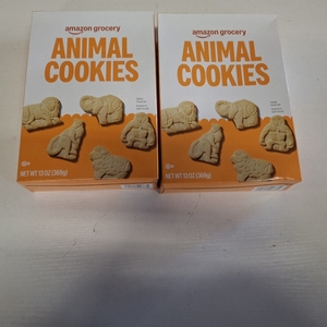 lot 3907 image: TWO BOXES - Amazon Grocery, Animal Cookies, 13 Oz&nbsp