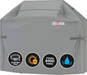lot 3926 image: Grillman Premium Grill Cover for Outdoor Grill, BBQ Grill Cover, Rip-Proof, Waterproof, Top Heavy-Duty Large Grill Covers for Outside, Barbecue Cover & Gas Grill Covers (52 L x 26 W x 43 H, Gray)