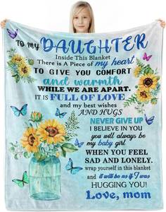 lot 6040 image: Daughter Gifts from Mom, Daughter Gifts, Gifts for Daughters Adult, Gift for Daughter, Ddaughter Blanket from Mom 50 X 60