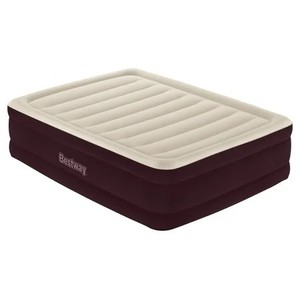 lot 2099 image: Bestway Maroon 20 Queen Air Mattress with Built-in Pump