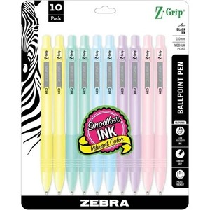 lot 2125 image: Zebra Pen Z-Grip Pastels Retractable Ballpoint Pens