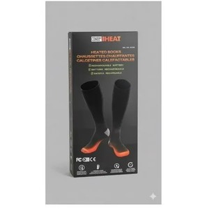 lot 2138 image: 32  HEAT Rechargeable Heated Socks   XL   Black