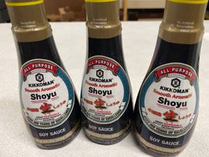 lot 2157 image: 3 Bottles Kikkoman Smooth Aromatic Soy Sauce, 6.8 Fl Oz
