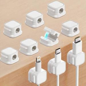 lot 2158 image: 14 Packs of 10 Pack Cord Organizer (White) (140 TOTAL)