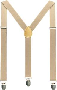 lot 2161 image: JEMYGINS Solid Color Mens Suspender with 3 Strong Clips Adjustable Braces