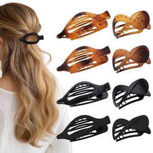 lot 2308 image: 8 Pcs French Flat Hair Clips for Women Matte & Glossy Claw Clips for Thick & Thin Hair No-Slip Hair Claw Strong Hold Styling Barrettes Accessories