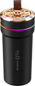 lot 2363 image: Car Diffuser Humidifier with Night Lights Portable 300mL USB Powered Cool Mist Auto Shut-Off Quiet Perfect for Car Home Office Bedroom (Black)