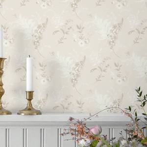 lot 8003 image: 3 ROLLS - of Heroad Beige Wallpaper Floral Peel and Stick Wallpaper Delicate Flower Contact Paper for Cabinets Drawers Waterproof Removable Wall Paper Self Adhesive Stick on Walls Decor Vinyl Roll 17.3x78.7
