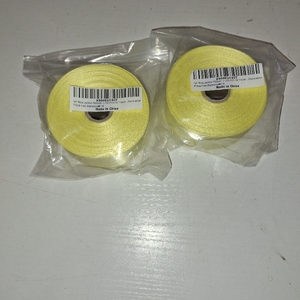 lot 8061 image: TWO ROLLS - 1-12 Inch 30 Yards Rice Yellow Solid Satin Ribbon for Gift Wrapping,Craft Floral Bouquets,Wedding Party,Timeless Flower,Decoration Floral Hair,Balloons
