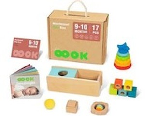 lot 8015 image: Oook Montessori Toys for 9-10mos  6-in-1 Wooden Educational Set, 17pcs