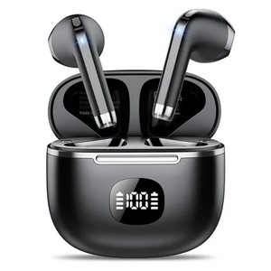 lot 8039 image: Wireless Earbuds Bluetooth Headphone 60H Deep Bass Loud Sound with 4 Mic Clear Call Ear Buds Noise Cancelling IP7 in-Ear Headphones with Wireless Charging Case Compatible for iPhone Android, Black