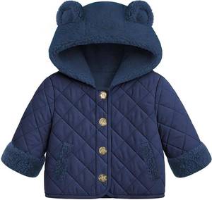 lot 8171 image: Baby Girl Winter Jackets Coat 6M-3Y Toddler Light Button-up Outwear with Hooded 18m