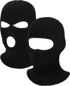 lot 8207 image: Geyoga 2 Pcs Knit Ski Masks for Men Balaclava Winter Face Mask 3 Hole 1 Hole Warm Full Face Cover for Adult Outdoor Sports