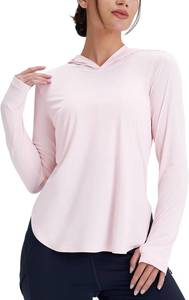 lot 8212 image: Womens Sun Hoodie Long Sleeve Hiking Shirts UV Sun Protection UPF 50 Lightweight SPF Tops Fishing SIZE L