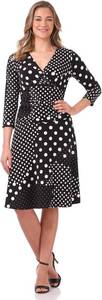 lot 8232 image: Rekucci Womens Slimming 34 Sleeve Fit-and-Flare Crossover Tummy Control Dress SIZE 16