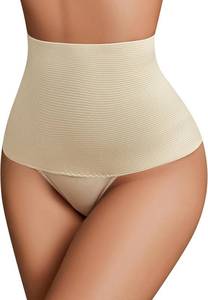 lot 8245 image: Avidlove Womens Shapewear Tummy Control Thong Mid Waist Lightweight Shaping Underwear Panty Girdle Body Shaper Brief