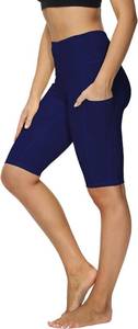 lot 8251 image: ALONG FIT Women High Waisted Biker Shorts Tummy Control Workout Yoga Shorts with Pockets Athletic Workout Running SIZE L