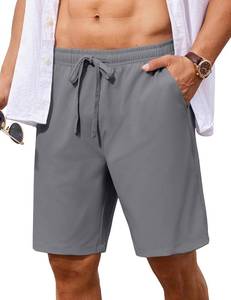 lot 8252 image: COOFANDY Mens 7 inch Casual Shorts Drawstring Waist Lightweight Quick Dry Summer Beach Board Shorts with Pockets SIZE M