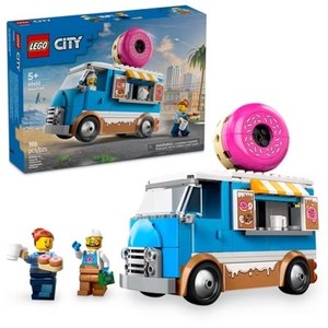 lot 8154 image: LEGO City Donut Truck Building Toy, Mobile Donut Stand 60452