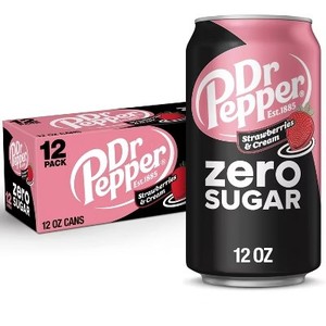 lot 8290 image: Dr Pepper Strawberries & Cream Zero Soda - 12pk12 fl oz Cans