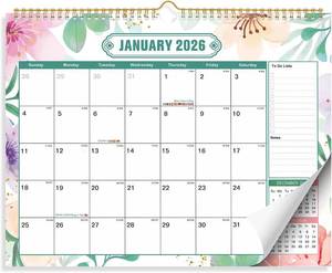 lot 8306 image: Lot of 7 ZEEYUAN Wall Calendar 2026-2027, 15x11.5inch 18-Month Large Wall Calendar From January 2026 to June 2027, Large Daily Blocks, with US Holidays, Home Office Accessories