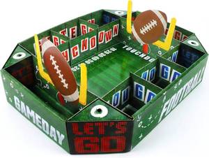 lot 8309 image: JOYIN 1 Pcs Football Snack Trays, Large Stadium Shaped Serving Tray for Football Party Supplies, Sport Snack Plates for Parties Table decoration, Paper Platter for Sport Celebration Table Favor