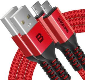 lot 8345 image: BrexLink Micro USB Cable Android (2-Pack, 6.6 FT), Micro USB to USB 2.0 Cable Nylon Braided Fast Charging Cable Compatible with Samsung, Kindle, Android Phones, Galaxy S7 Edge, Moto G5, PS4 (Grey)