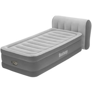 lot 8357 image: Bestway Headboard 18 Twin Air Mattress with Built-in Pump