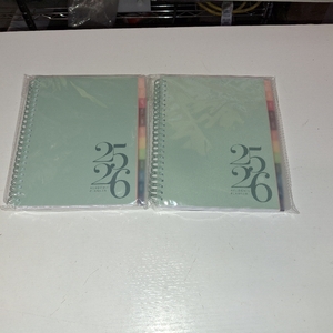 lot 8424 image: 2 PACK Rileys Academic Planner 2025-2026, Daily, Weekly & Monthly Planner, July 2025 - June 2026, Student Notes Pages, Twin-Wire Binding, Weekly Agenda for School & Work (8 x 6-Inches, Green, Classic)
