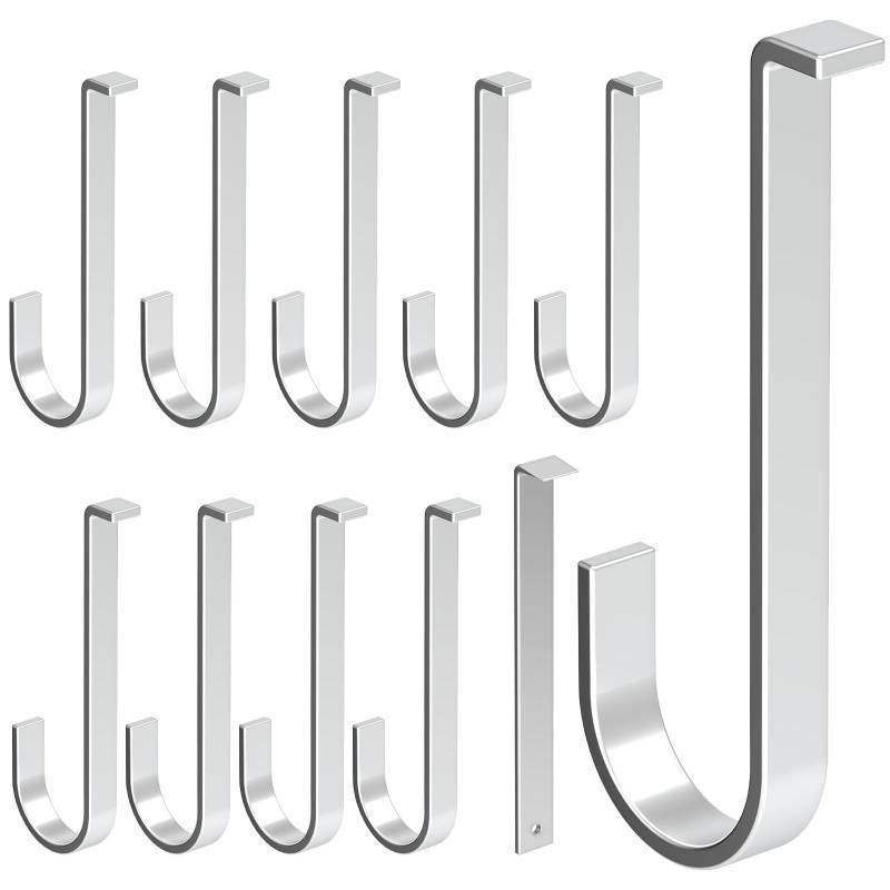lot 43828 image: Aluminum Alloy No Damage Vinyl Siding Hooks Hangers with 1 pcs Crowbar, for Hanging Outdoor Decor (10 pcs) - Retail $12