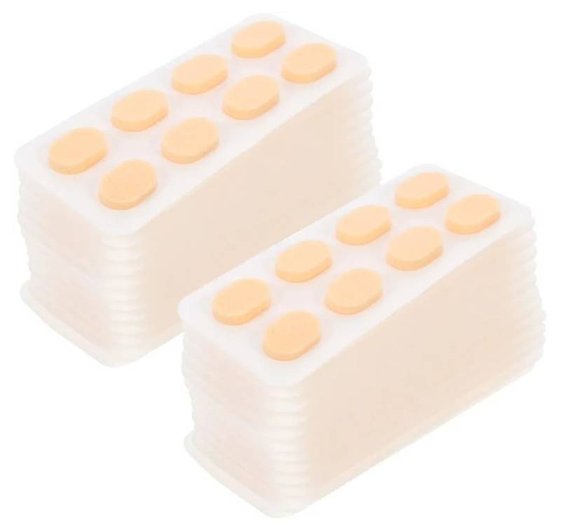 lot 43968 image: 50 pairs Skin-Friendly Adhesive Slip Nose Pads for Glasses Comfortable Eyeglass Cushions for Sunglasses and Eyewear Replacement Nose Pads for Enhanced Fit