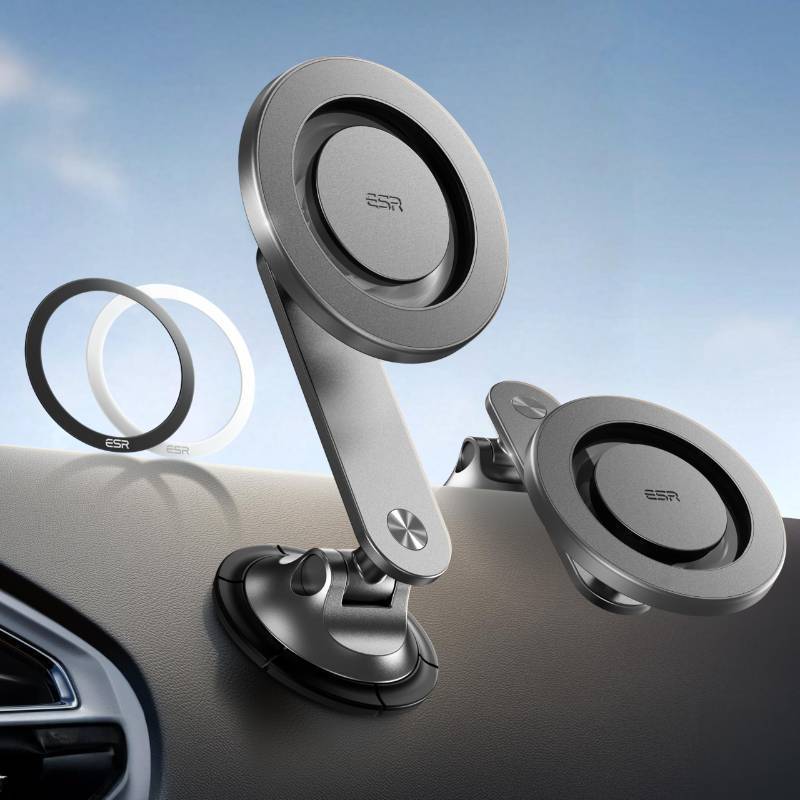 lot 34850 image: ESR for MagSafe Car Mount, Dashboard Magnetic Phone Holder for Car, 360° Rotation,Car Phone Holder Mount for iPhone 171616e15141312, Galaxy S25, Pixel 10, Strong Magnets(with 2 Metal Rings)