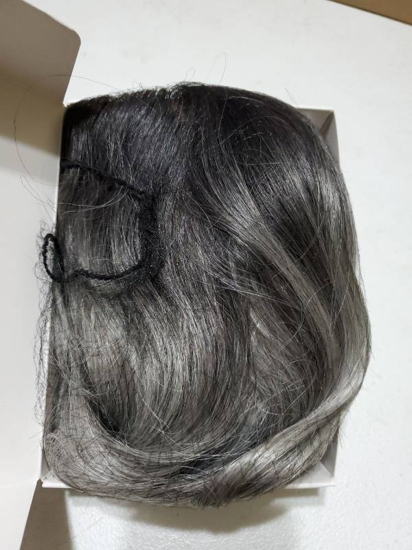 lot 34892 image: Long Grey Wavy Wig for Women 26 Inch Ombre Grey Middle Part Curly Synthetic Hair Wig Natural Look Heat Resistant Fiber for Daily Party Use - Retail $30