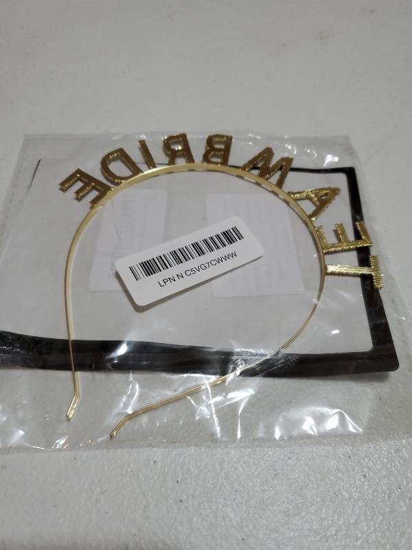 lot 34985 image: Gold Team Bride Headband Bachelorette Party Decorations Rhinestone Bridesmaid Headbands for Bridal Shower, Bachelorette Party, Wedding - Retail $7