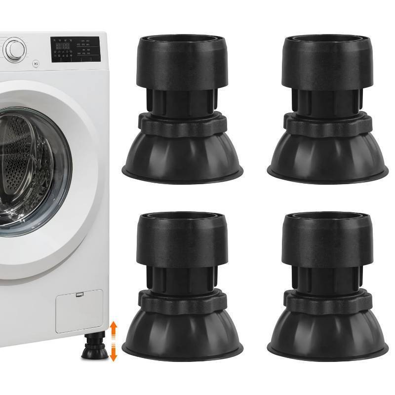lot 24680 image: Anti Vibration Pads for Washing Machine - 3.93-5.12 inches Adjustable Washer Anti-Vibration Pads 4 Pack, Noise Reducing Anti Slip Anti Vibration Rubber Variety Washing Machine - Retail $20
