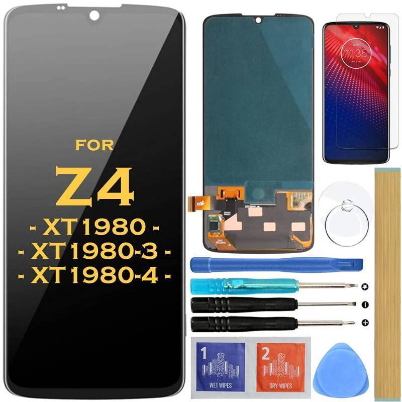 lot 14976 image: Screen Replacement OLED LCD Display Touch Digitizer Assembly for Motorola Moto Z4 XT1980 XT1980-3 XT1980-4 6.4 (OLED-Black) - Retail $34