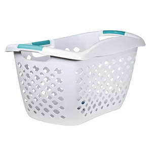 lot 25121 image: Home Logic 1.8 Bushel Hip Grip Laundry Basket  White