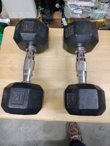 lot 25142 image: Set of 20 Lb Dumbbells