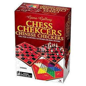 lot 25148 image: Game Gallery Chess, Checkers and Chinese Checkers Board Game Set