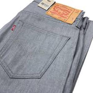lot 25109 image: Levi Strauss Grey Wash Denim Jeans - 501 - 40x32
