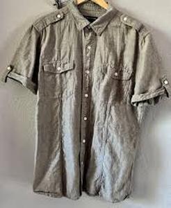 lot 25178 image: Structure Short Sleeve Button Up Shirt - XL