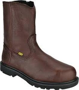 lot 25091 image: Leather Zip Up Work Boots - 10