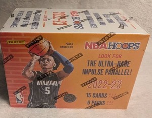 lot 501 image: 2022-23 NBA Hoops Basketball Trading Card Box