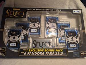lot 505 image: 2024-25 Panini Select FIFA Soccer Trading Cards Box