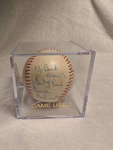 lot 506 image: Game Used Baseball in Display Case