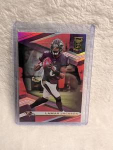 lot 1502 image: 2020 Donruss Elite Lamar Jackson Ravens Card #19