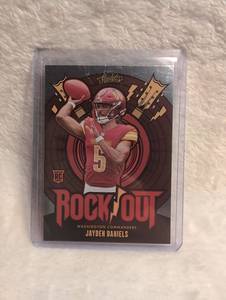 lot 1503 image: 2024 Absolute Football Rock Out Jayden Daniels RC Card